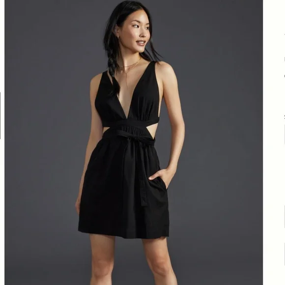 knee length dresses for ladies Anthropologie Black Size S Dress